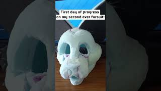 Started work on a new suit New video coming soon furry furries fursuit fursona shorts [upl. by Leonanie]