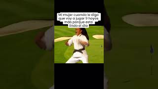 Amo ese grito de felicidad cuando le doy esa noticia 🙄😂 golf golfswing [upl. by Haig864]