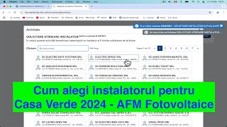 ALEGE INSTALATORUL PENTRU CASA VERDE 2024 [upl. by Reel]