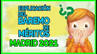 ⚠ TODO lo que debes saber sobre el baremo de las oposiciones de Secundaria FP y EOI en MADRID [upl. by Farrington]