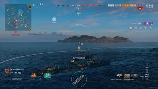 WoWs Legends  Muavenet is Deadly with only 99 HP left [upl. by Wernher962]