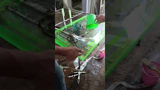 Tafan glass reling designworkledglass glassworks art [upl. by Argela]