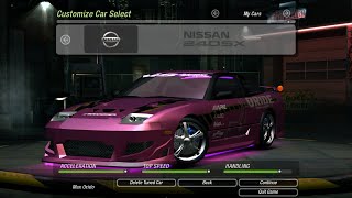 nissan 240sx speed build  NFS underground 2 [upl. by Julina791]