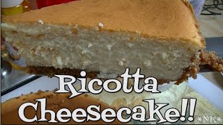 Ricotta CheesecakeLight and EasyHomemade Cheesecake RecipeItalian CheesecakeNoreens Kitchen [upl. by Hitt771]