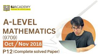 As Level Math OctNov97092018 P12 Complete Solved Paper [upl. by Ynafets]