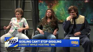 Ryan Gosling Gets Case of the Giggles on SNL [upl. by Ennaeirb]