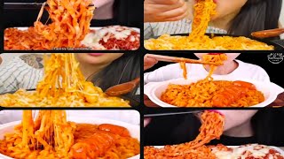 ASMR CHEESY NOODLES MUKBANG COMPILATION FT MELLAWNIE ASMRSAS ASMRJANE ASMR 🔀 [upl. by Chally]