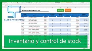 ✅ Cómo crear control de almacén INVENTARIO de ENTRADAS SALIDAS y STOCK en Excel [upl. by Tildi]