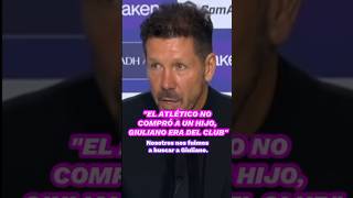 SIMEONE NO ENTIENDO EL HATE A MI HIJO NO FUE UN FICHAJE ES CANTERANO DEL ATLÉTICO TIENE POTENCIAL [upl. by Meier788]