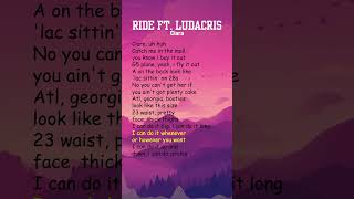 Ciara  Ride ft Ludacris Lyrics shorts [upl. by Auqcinahs779]