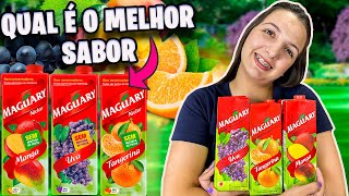 SUCO DE CAIXINHA – PROVAMOS OS SABORES DE SUCO MAGUARY DE UVA TANGERINA E MANGA  QUAL É O MELHOR [upl. by Magree]