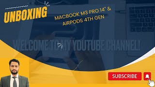 Unboxing MacBook M3 Pro 14 18GB RAM 1TB SSD amp AirPods 4th Gen  First Look  MacBook  AirPods [upl. by Greenwell]