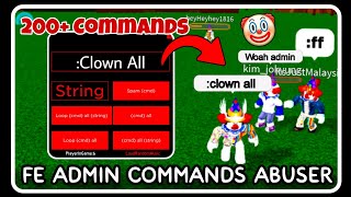 FE  Admin Commands Abuser Script  ROBLOX SCRIPTS  Over 200 Trolling Commands [upl. by Alekim546]