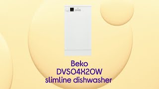 Beko DVS04X20W Slimline Dishwasher  White  Product Overview [upl. by Rotceh791]