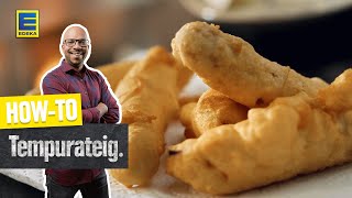 Tempurateig  Tempura für Gemüse Garnelen oder Fleisch selber machen [upl. by Aicissej]