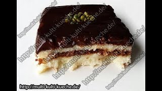 Grießbrei Dessert mit Keks Füllung und Schokosoße  Türkische Süßspeise [upl. by Burke]