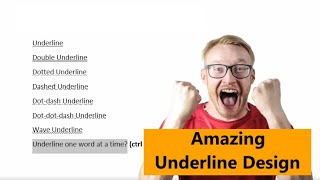 How to make Fancy Underline in Microsoft Word [upl. by Sartin]