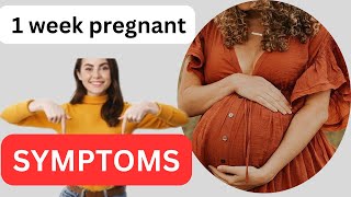 pregnancy week 1 symptoms Early pregnancy symptoms [upl. by Notxarb741]