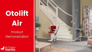 Otolift Air Curved Stairlift  How does a stairlift work [upl. by Sotsirhc]