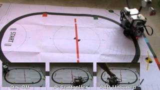 Mindstorms Line Following Using Different Controllers Comparative [upl. by Madelon339]