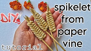 DIY spikelet from paper vine tutorial korb selber flechten papervine rattan diy diycrafts [upl. by Nonnac825]