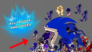 All Sonicexe Laughs and Voices DC2 ANIMATIONS [upl. by Eelyek]