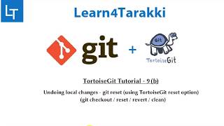 TortoiseGit Tutorial 9b Undoing local changes using tortoiseGit reset option [upl. by Haeel]