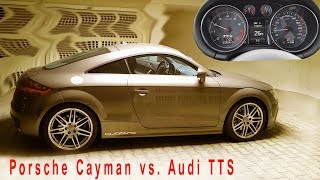 Audi TTS vs Porsche Cayman [upl. by Ahcropal]