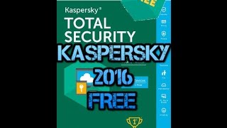 Download KASPERSKY total security 2016 for free [upl. by Rolandson933]