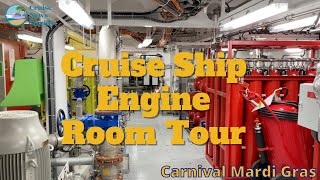 Engine Room Tour on Carnival Mardi Gras Cruise Ship [upl. by Aronas]