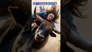 Bull 🐂 Challenge by girl shortstrendingshortsfeedytshortsshortvideo short tiktok viralvideos [upl. by Triplett]