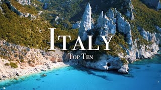 Top 10 Places To Visit In Italy  4K Travel Guide [upl. by Jew281]