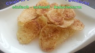 Chips in 5 Minuten selbst gemacht ohne Fett [upl. by Rumery154]