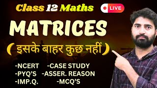 Class 12 Maths Matrices  Full Chapter Revision All Important Questions  PYQS  BOARDS 2024 [upl. by Jourdan82]