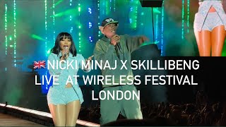 Nicki Minaj x Skillibeng performing Crocodile TeethquotWireless Festival London 2024 [upl. by Leribag670]