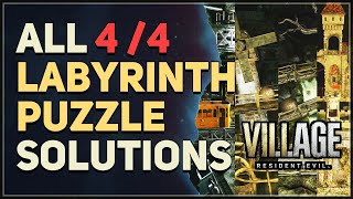 All 4 Labyrinth Puzzles Resident Evil 8 Village [upl. by Irahcaz]