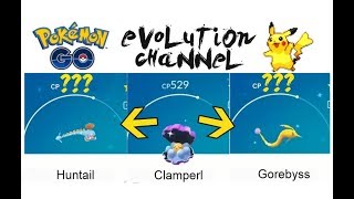 Shiny Clamperl Evolution to Gorebyss amp Huntail [upl. by Sorodoeht]