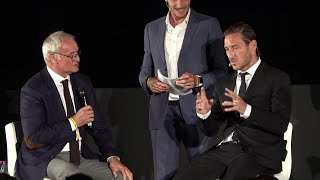 Totti al Colosseo scherza con Ranieri quotIl calcione a Balotelli E colpa tuaquot [upl. by Nnyrb]