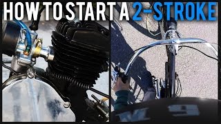 How to Start a 2Stroke Motorized Bicycle [upl. by Astor]