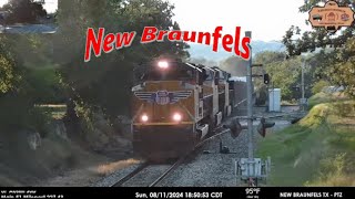 New Braunfels TX  UPRR Austin Sub MP 22743  West  SouthWest RailCams LIVE [upl. by Orr]