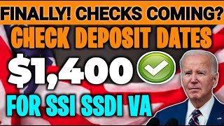 FINALLY 1400 STIMULUS CHECKS FOR SOCIAL SECURITY SSI SSDI VA SENIORS CHECK DEPOSIT DATES [upl. by Attiuqal269]