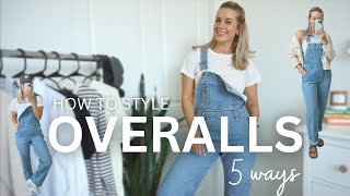 STYLE OVERALLS 5 WAYS  Spring Fashion how to [upl. by Loesceke]