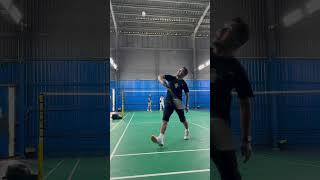 Training backhand clear badminton badmintontraining [upl. by Idmann]