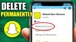 How to DELETE SnapChat Account 2024 [upl. by Jeffcott]