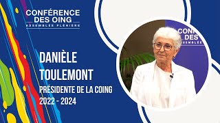 Coopération OIFSociété civile  Danièle Toulemont Présidente de la COING 20222024 [upl. by Cruz]