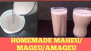 How to make maheu mageu amageu mahewu cornmeal drink maize meal drink [upl. by Harod891]