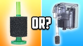 Hang on Back Filters Vs Sponge Filters Which Is Best [upl. by Louanne]