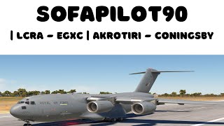 C17 Globemaster LCRA  EGXC   ATC Vatsim [upl. by Tillion]