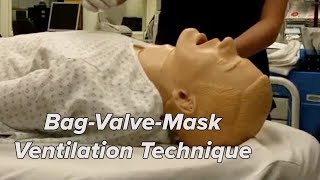 BagValveMask Ventilation Technique [upl. by Delos426]