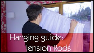 How to hang Net Curtains with Tension Rod  Woodyatt Curtains [upl. by Laemaj]